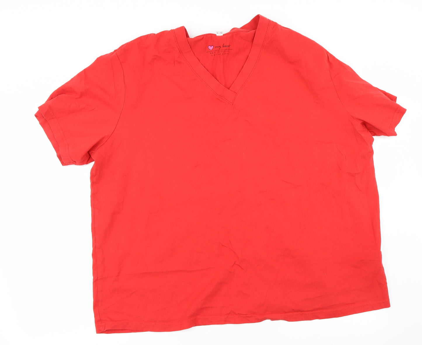 Preworn Womens Red   Basic T-Shirt Size XL