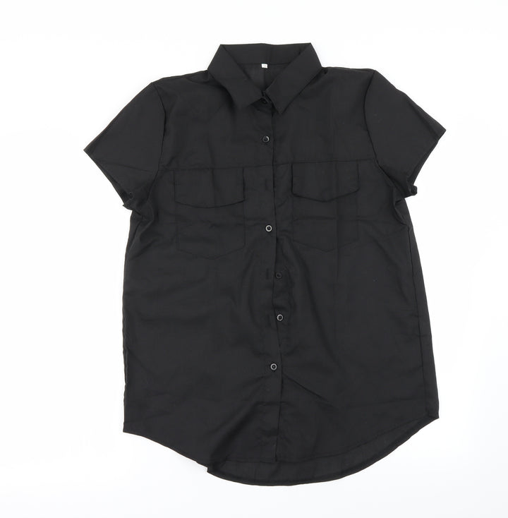 Preworn Womens Black   Basic Button-Up Size M