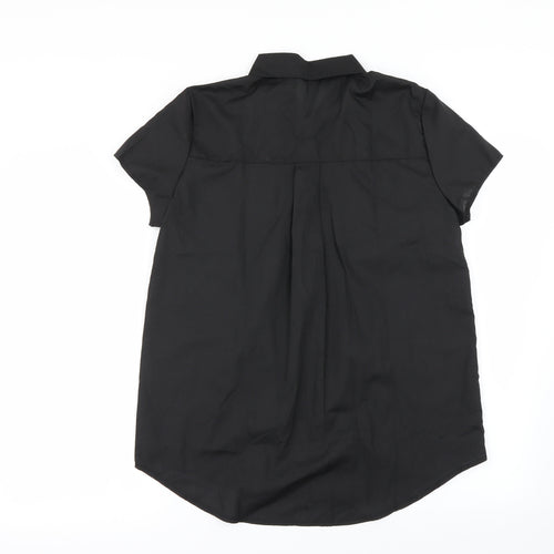 Preworn Womens Black   Basic Button-Up Size M