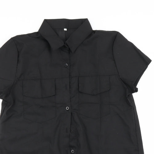 Preworn Womens Black   Basic Button-Up Size M