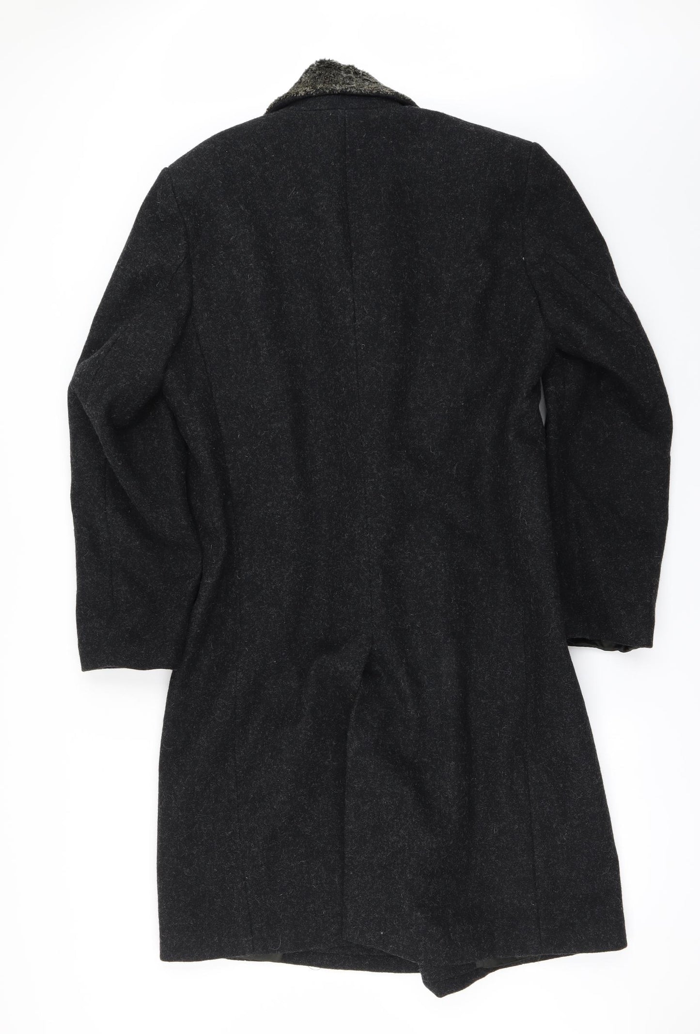 contemporaray Mens Black   Trench Coat Jacket Size M