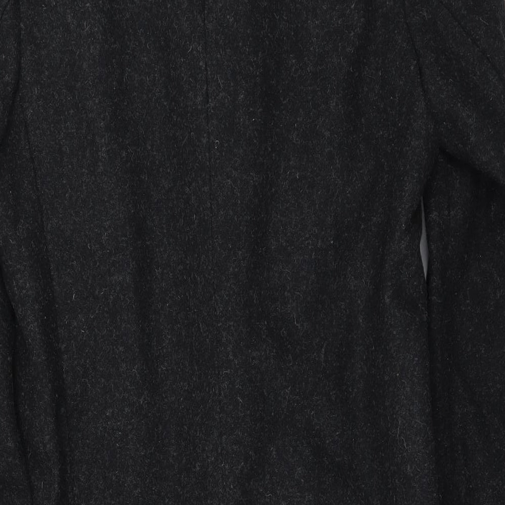 contemporaray Mens Black   Trench Coat Jacket Size M