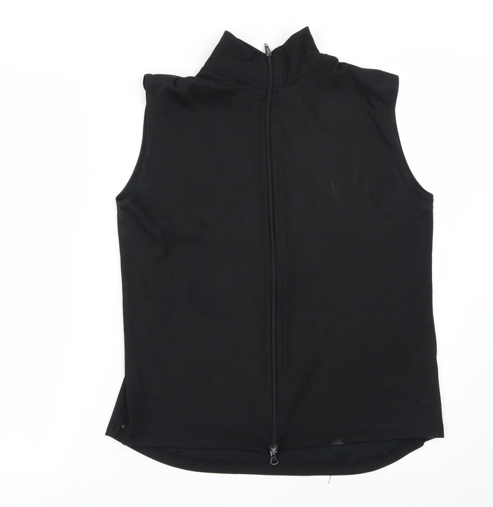 Preworn Womens Black Basic T-Shirt Size 12