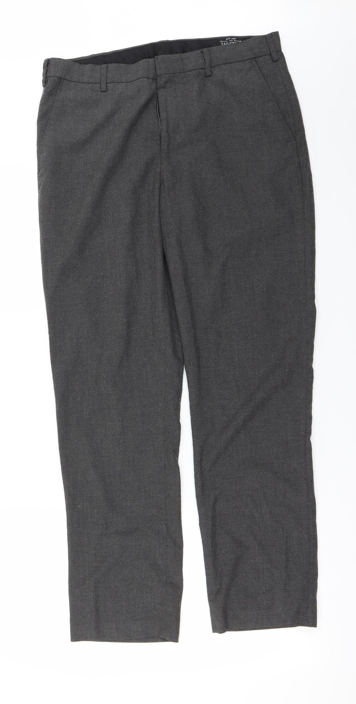 New Look Womens Grey Trousers Size 34 in L26 in