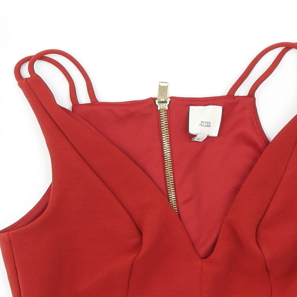 River Island Womens Red   Basic T-Shirt Size 6