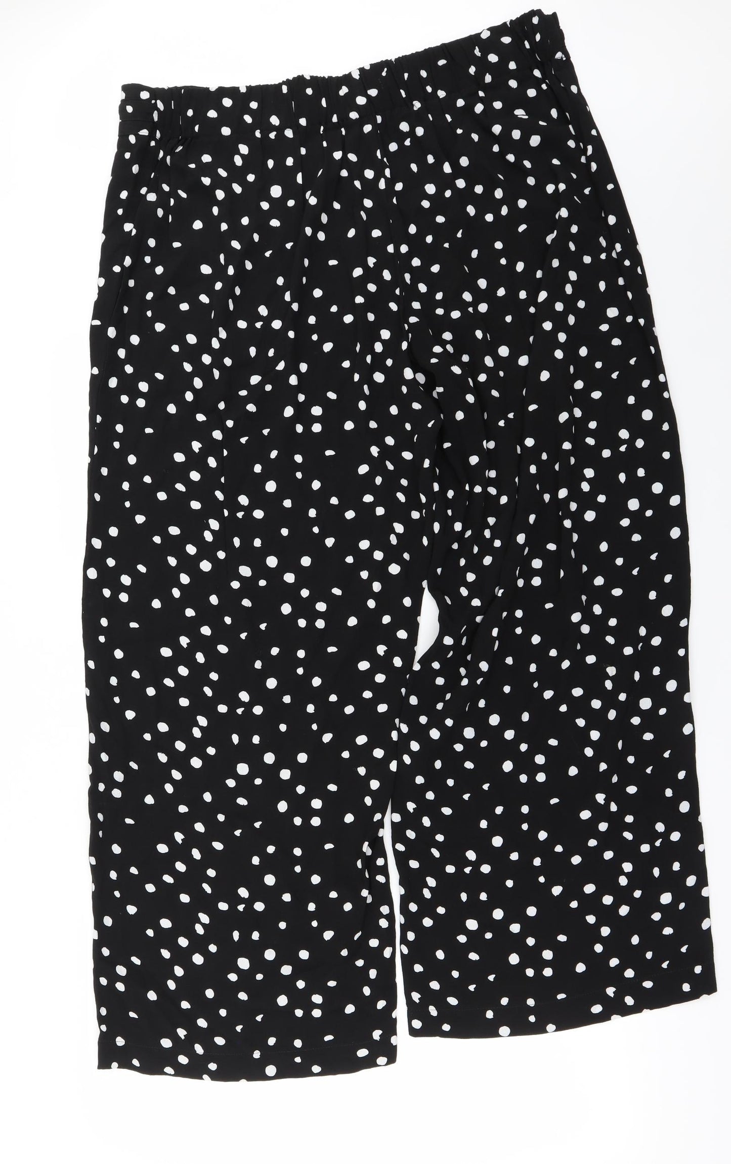 Marks and Spencer Womens Black Polka Dot  Trousers  Size 20 L25 in