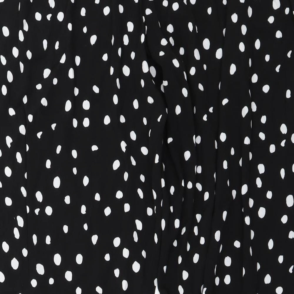 Marks and Spencer Womens Black Polka Dot  Trousers  Size 20 L25 in