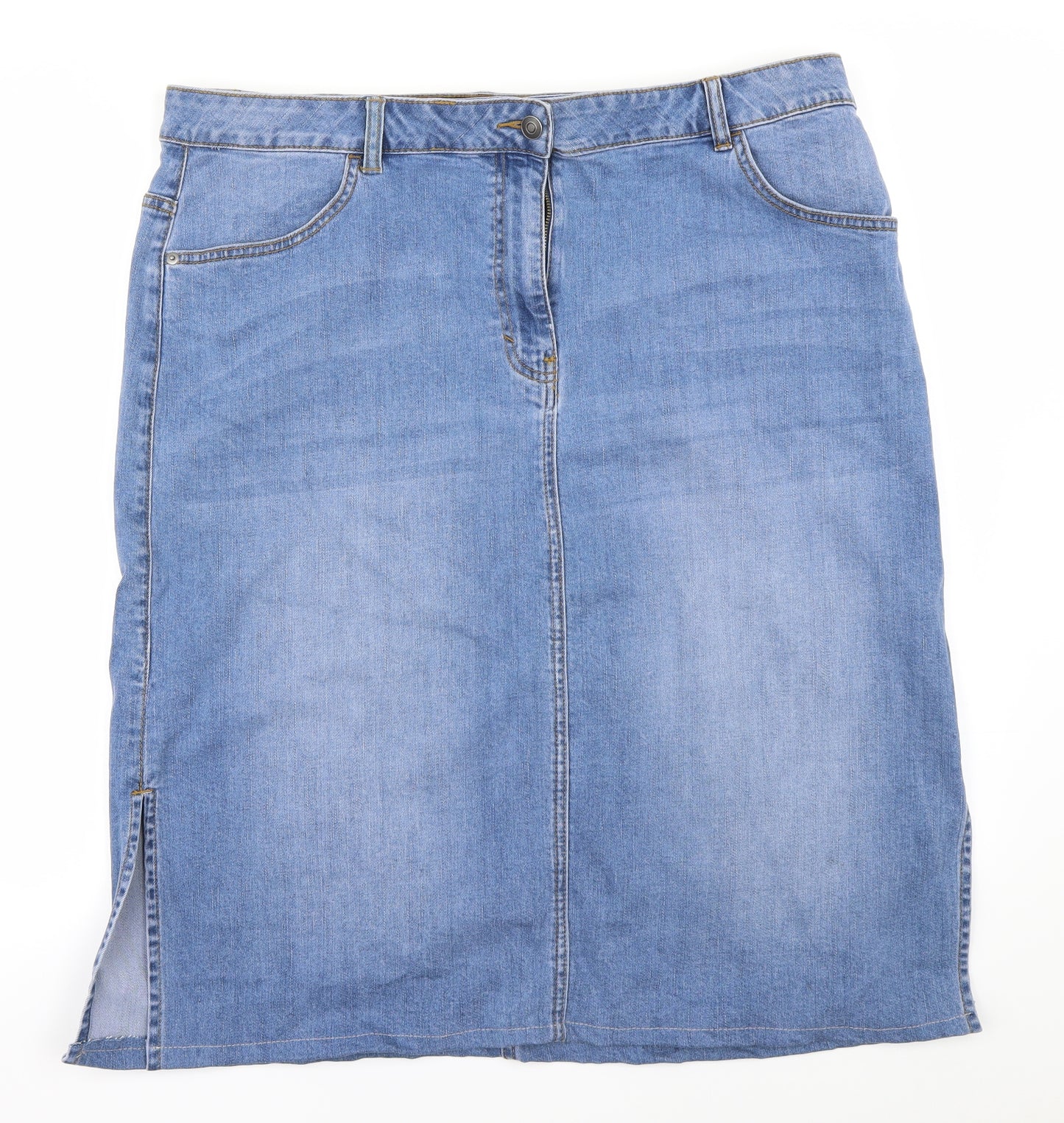 Preworn Womens Blue   A-Line Skirt Size 22