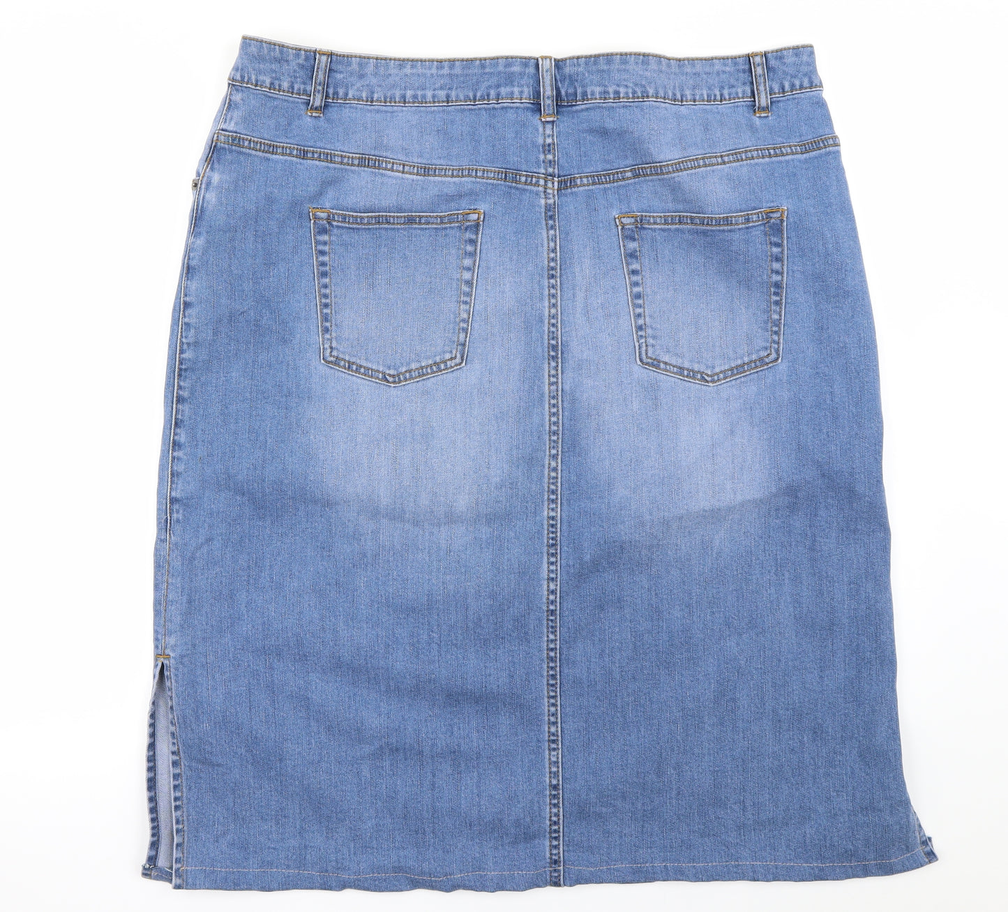 Preworn Womens Blue   A-Line Skirt Size 22