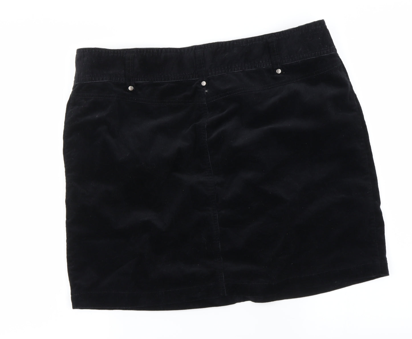 M&Co Womens Black   A-Line Skirt Size 18