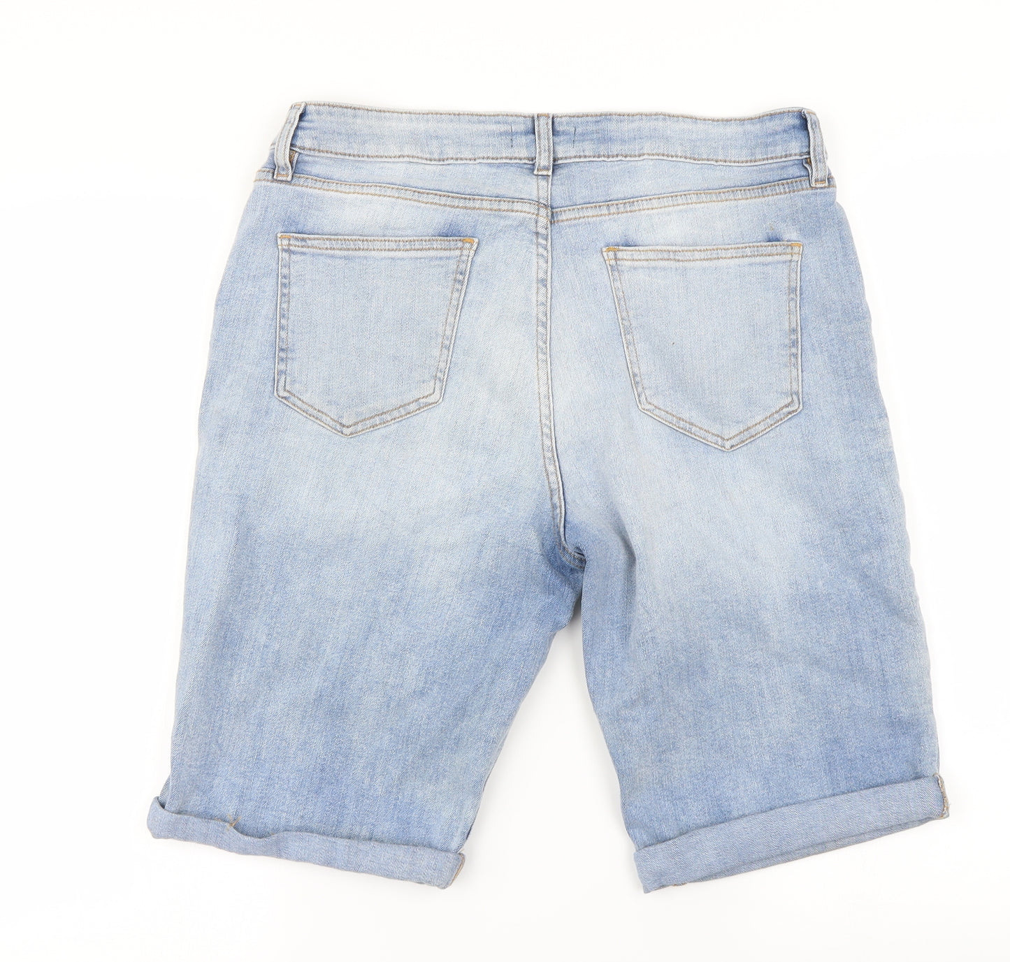 F&F Womens Blue   Cut-Off Shorts Size 14