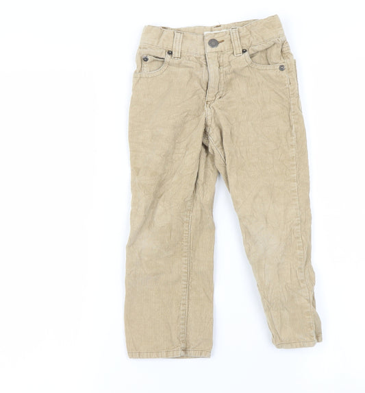 Preworn Boys Beige   Straight Jeans Size 4 Years