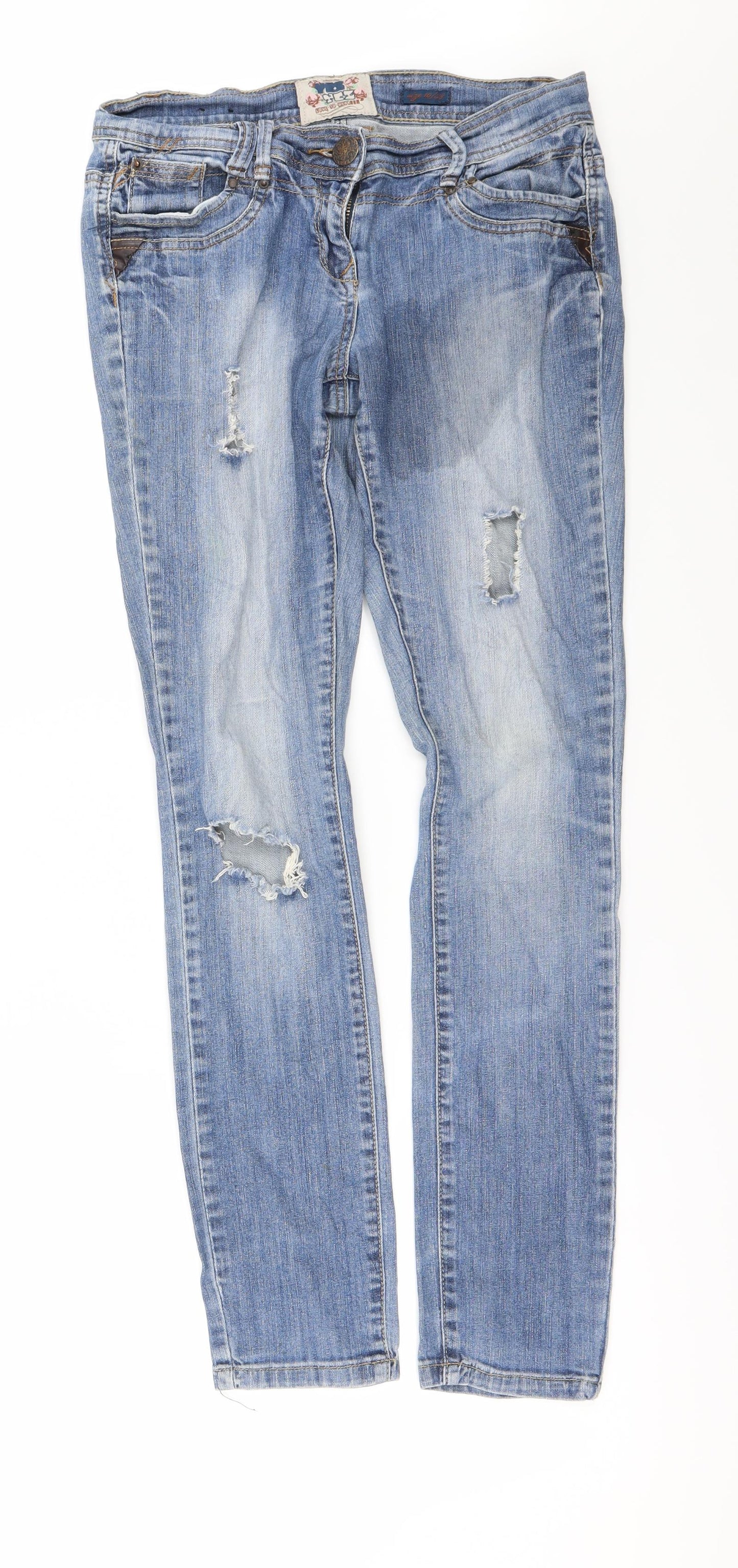 Preworn Womens Blue   Straight Jeans Size 10XL L28 in