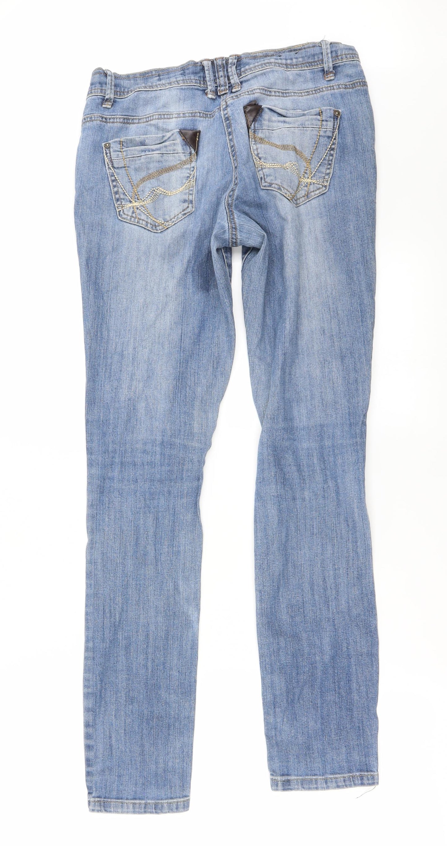 Preworn Womens Blue   Straight Jeans Size 10XL L28 in
