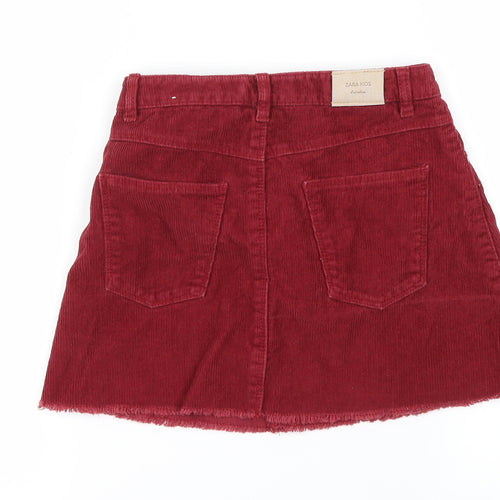 Zara Girls Red   A-Line Skirt Size 8 Years