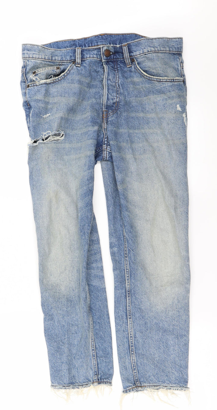 Preworn Womens Blue Straight Jeans Size 32 in L23 in