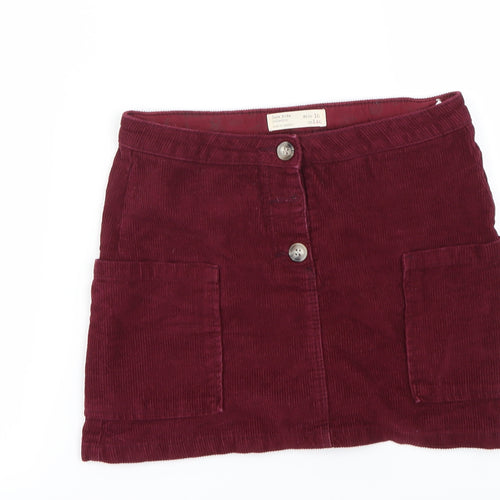 Zara Girls Red   A-Line Skirt Size 10 Years