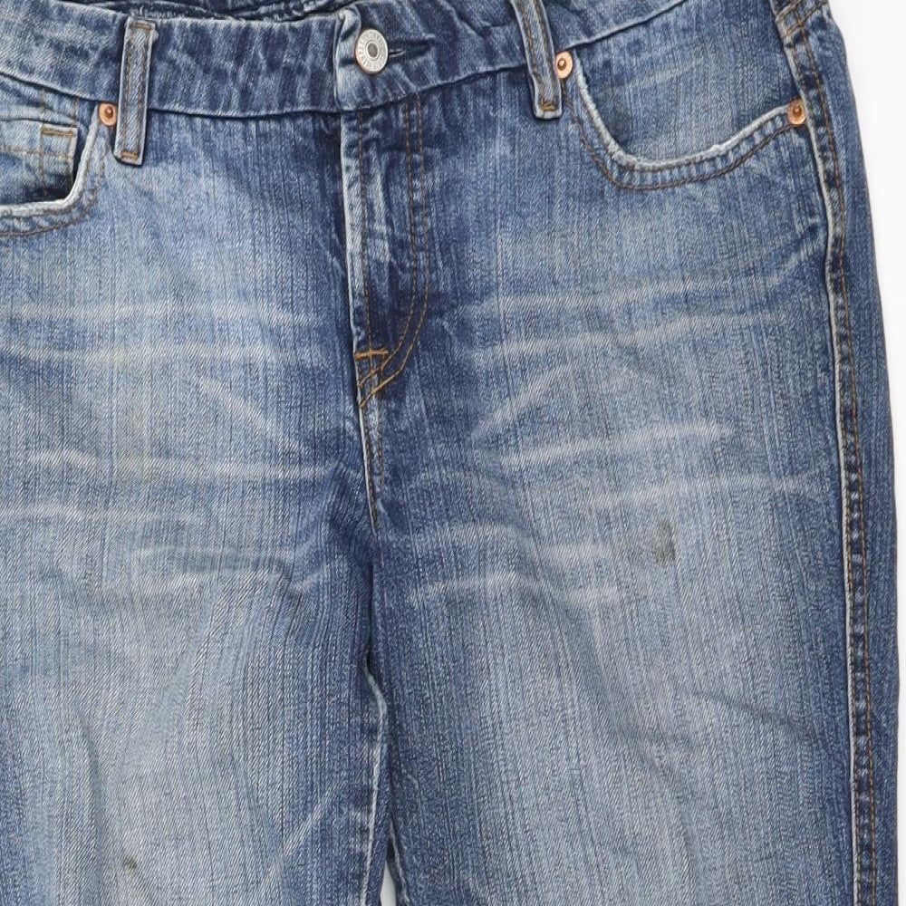 denim co Womens Blue   Cropped Jeans Size 12 L20 in