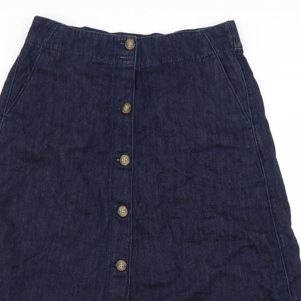 Marks and Spencer Womens Blue   A-Line Skirt Size 14