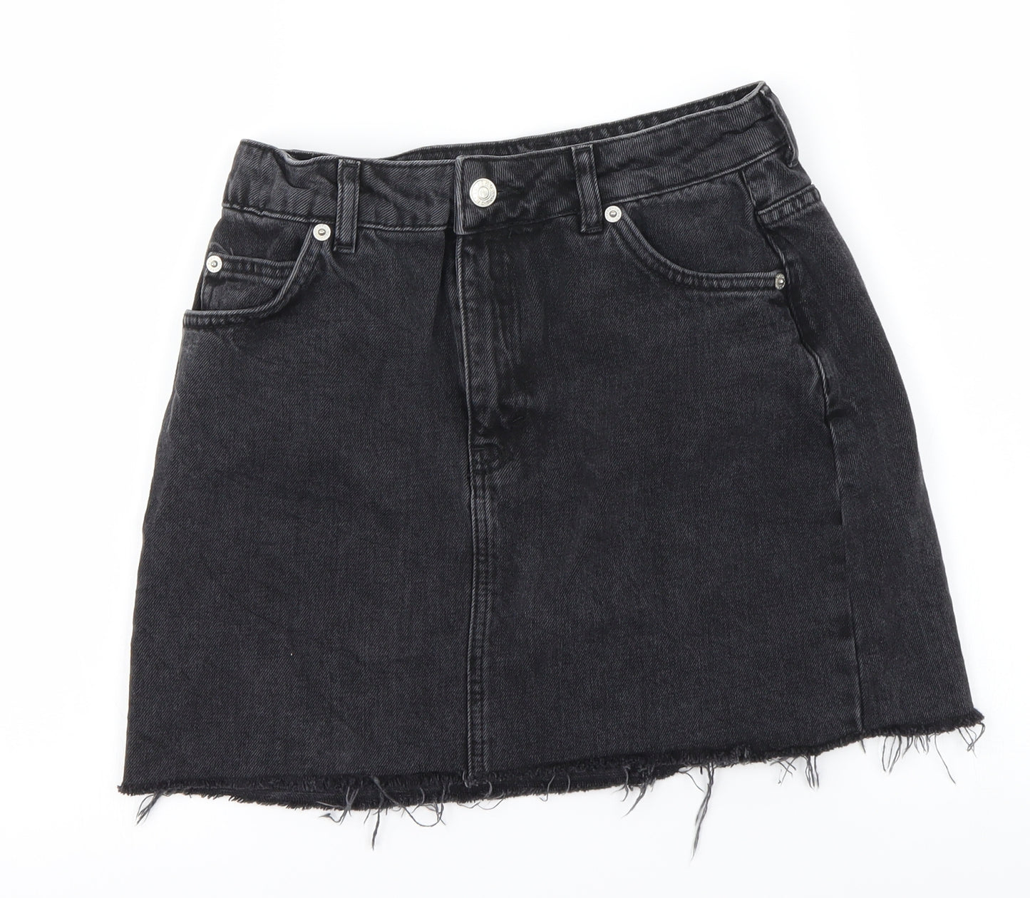 Topshop Womens Black   A-Line Skirt Size 8