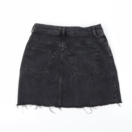 Topshop Womens Black   A-Line Skirt Size 8