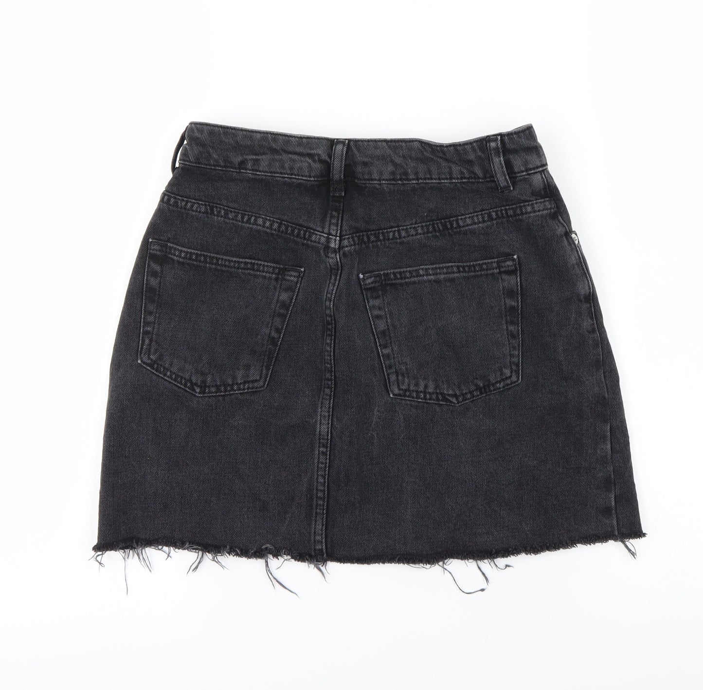 Topshop Womens Black   A-Line Skirt Size 8