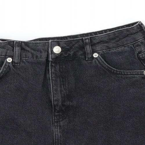 Topshop Womens Black   A-Line Skirt Size 8