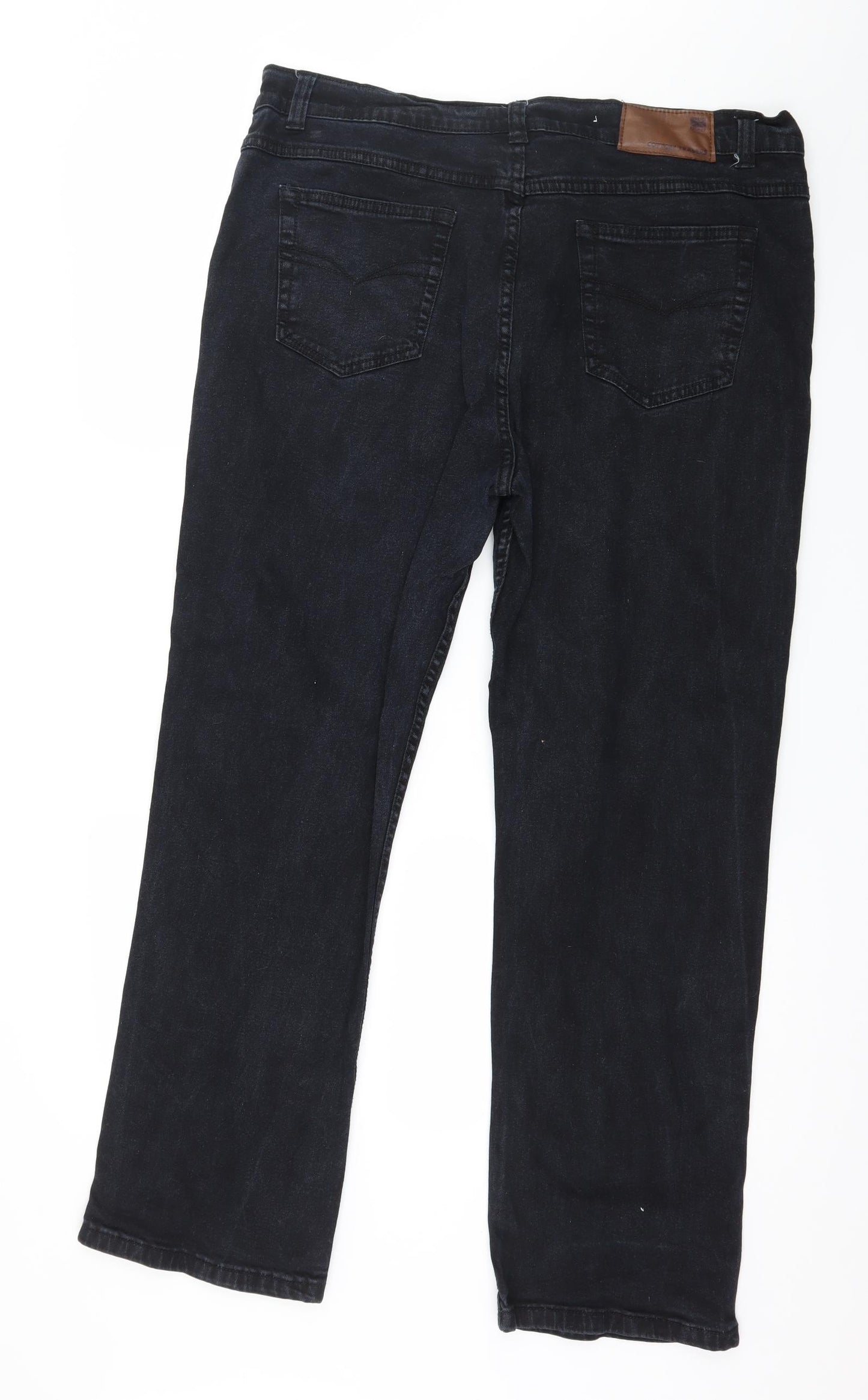 Cotton Traders Womens Black  Denim Straight Jeans Size 18 L29 in