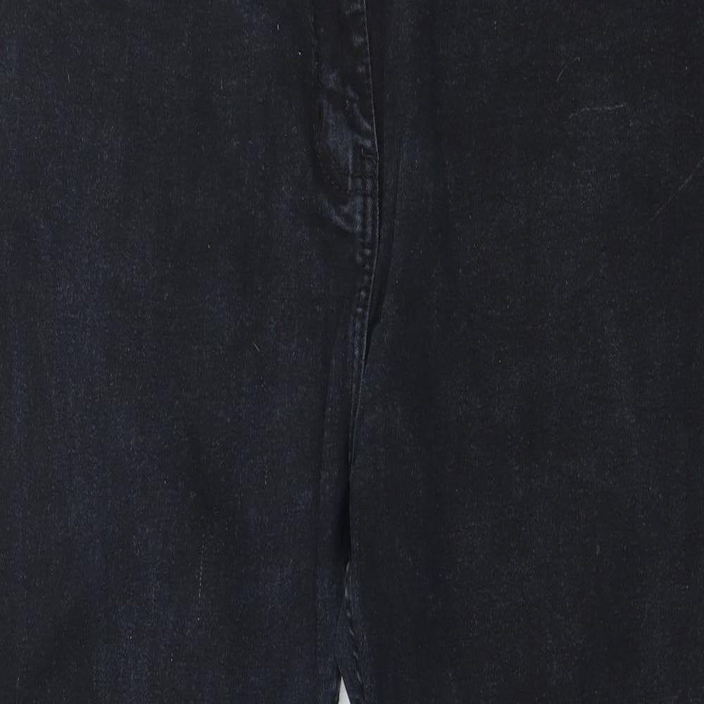 Cotton Traders Womens Black  Denim Straight Jeans Size 18 L29 in
