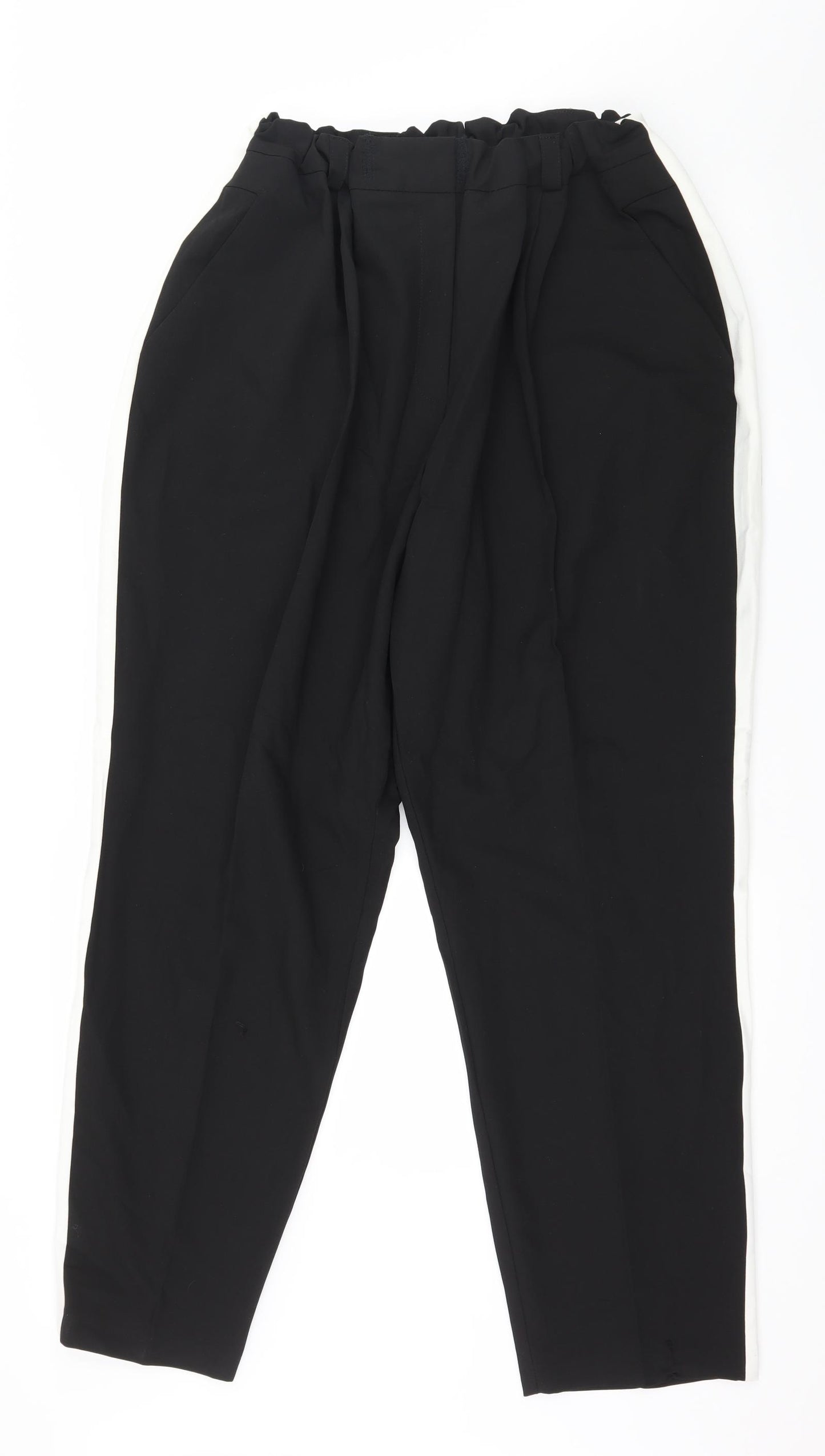 Edit Womens Black Striped  Trousers  Size 40 in L30 in