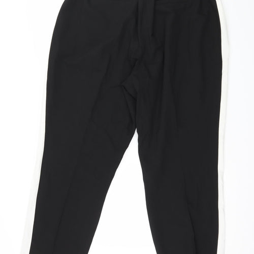 Edit Womens Black Striped  Trousers  Size 40 in L30 in
