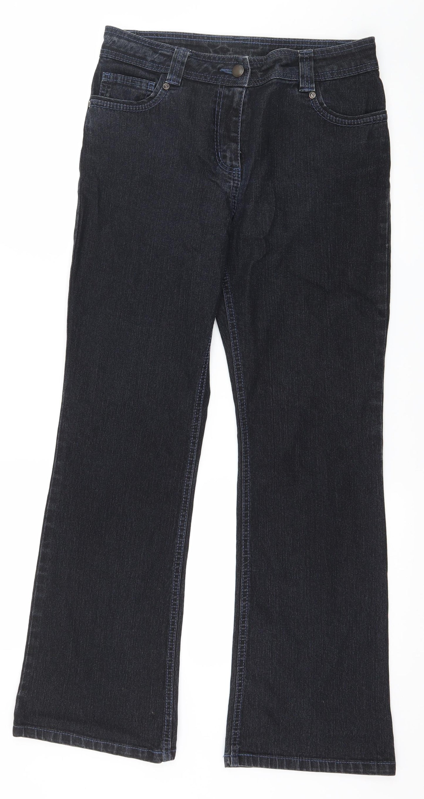 Marks and Spencer Womens Blue  Denim Bootcut Jeans Size 10 L29 in