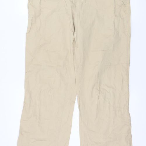 Manguun Womens Beige   Cargo Trousers Size 12 L29 in