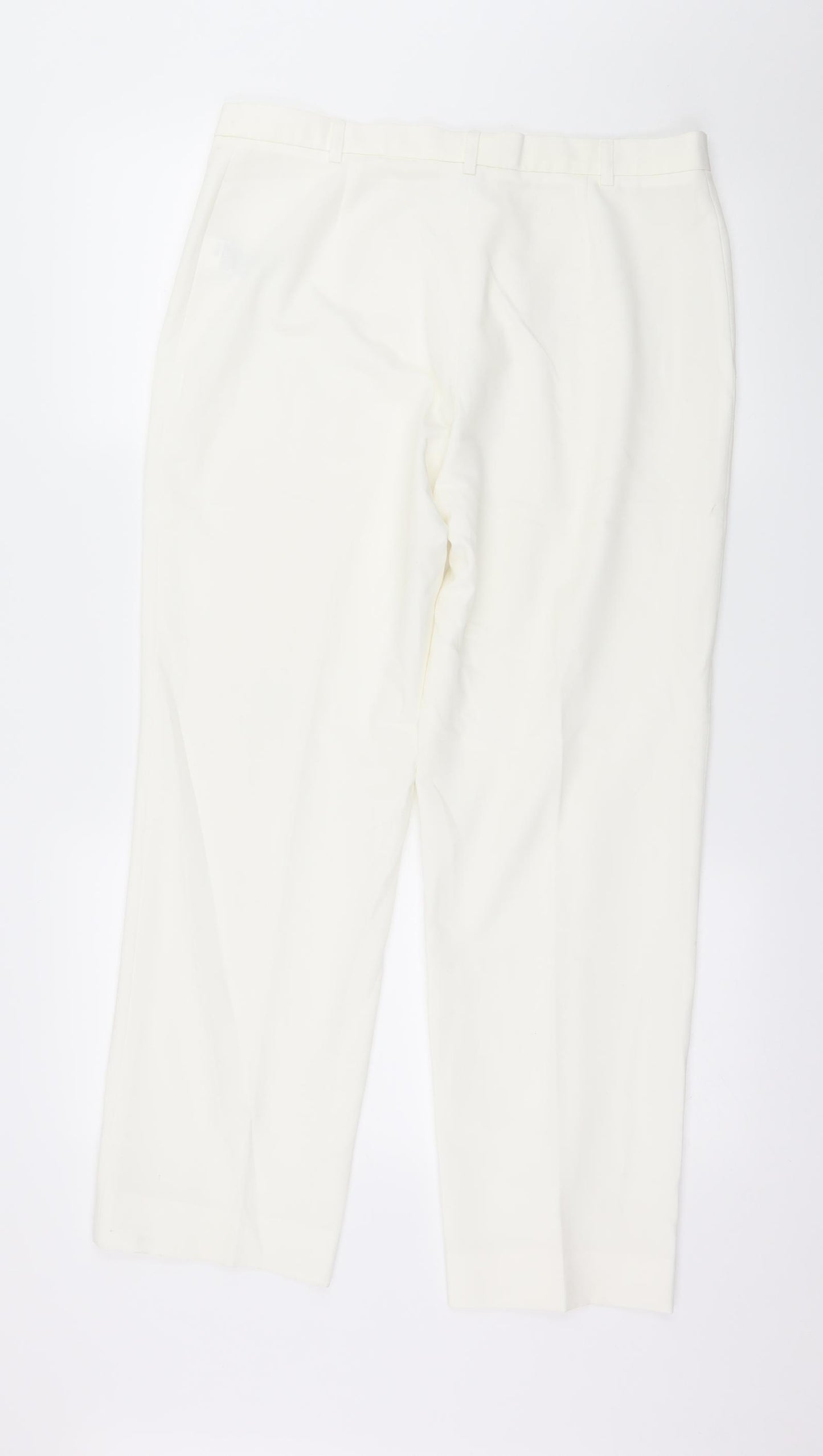 Punt Roma Womens White   Trousers  Size 14 L27 in