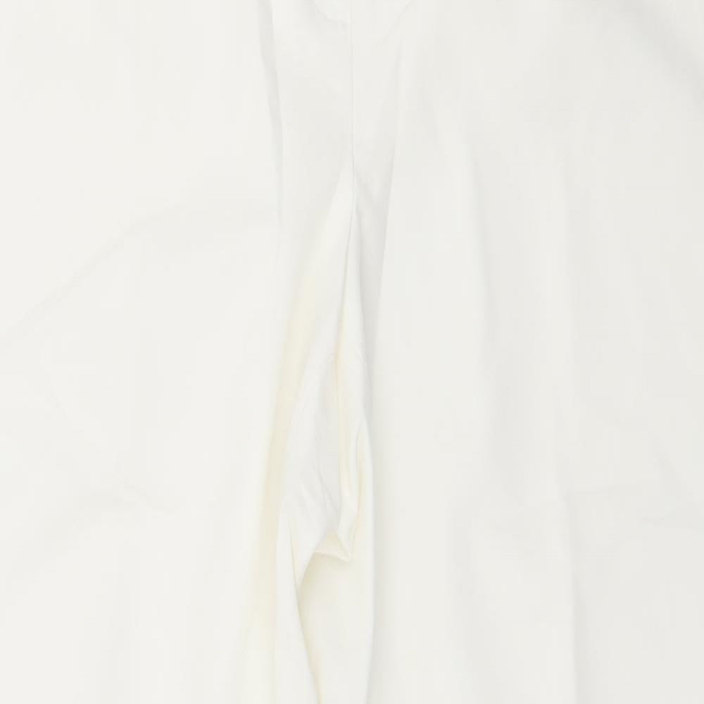 Punt Roma Womens White   Trousers  Size 14 L27 in