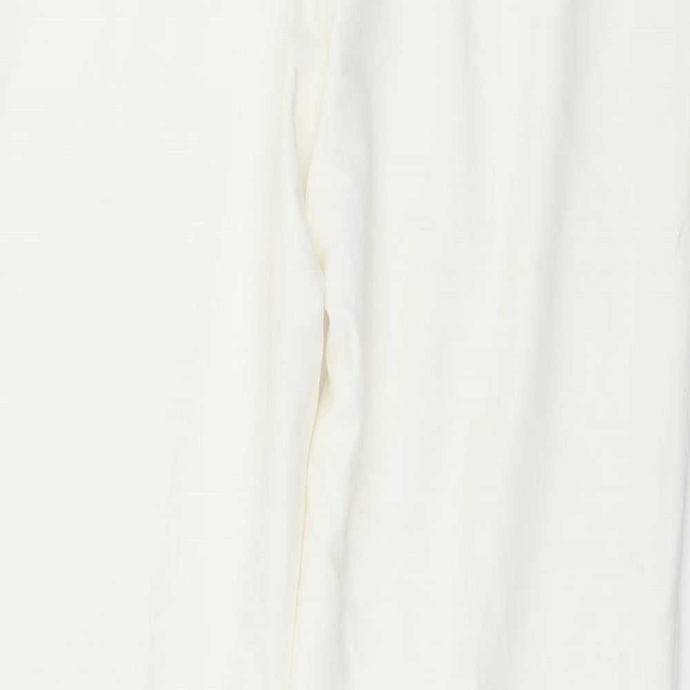 Punt Roma Womens White   Trousers  Size 14 L27 in