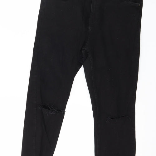 Denim 365 Womens Black  Denim Skinny Jeans Size 12 L24 in