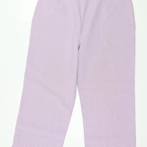 Odessa Womens Purple Check  Rain Trousers Trousers Size 16 L26 in