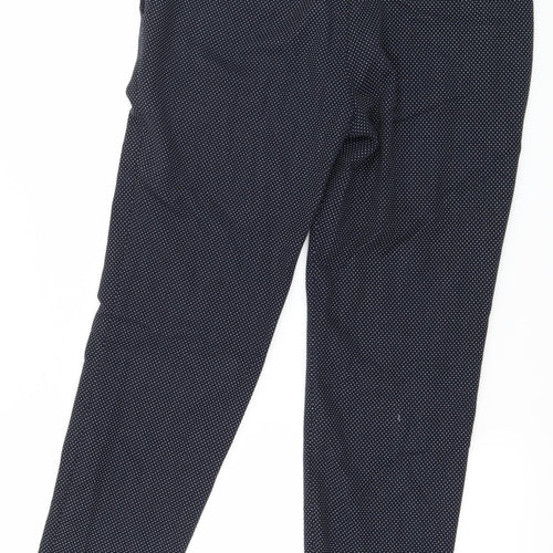 Zara Womens Blue Polka Dot  Trousers  Size 10 L25 in