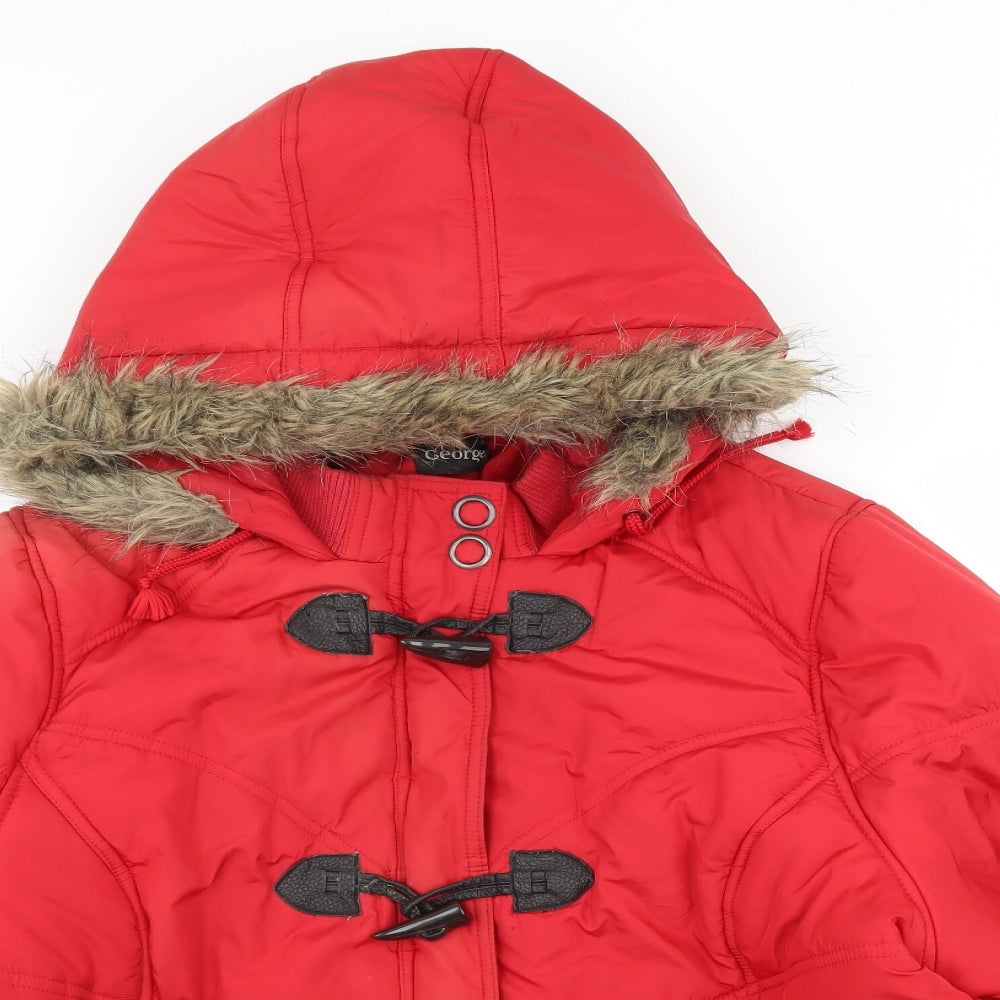 George Womens Red   Puffer Jacket Coat Size 22