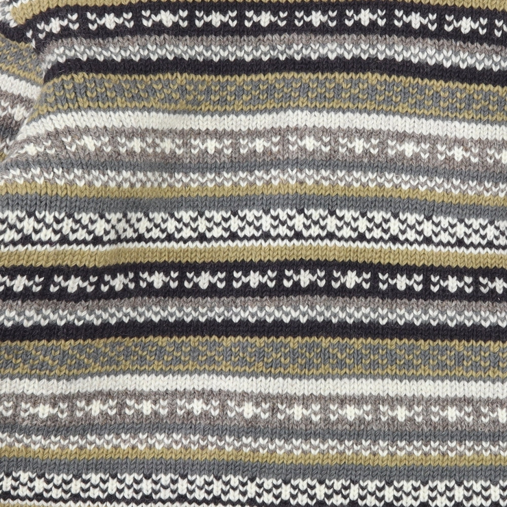 PACHAMAMA Mens Multicoloured Striped Knit Jacket  Size M