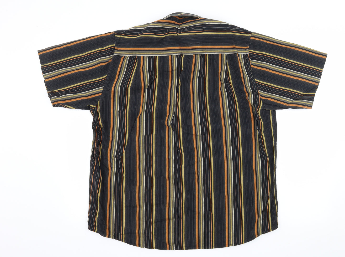 Gabicci Mens Black Striped   Button-Up Size L