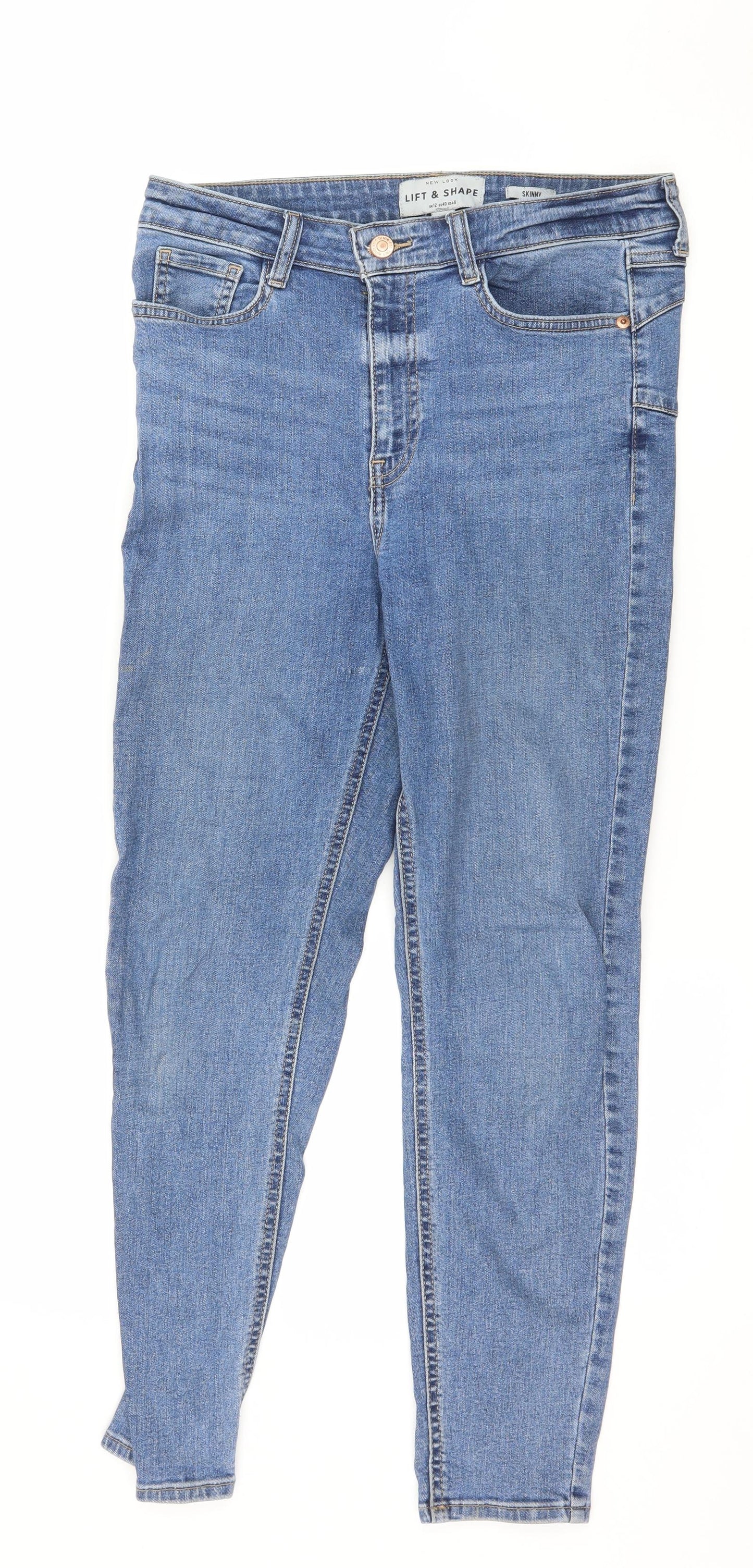 New Look Womens Blue  Denim Skinny Jeans Size 12 L27 in