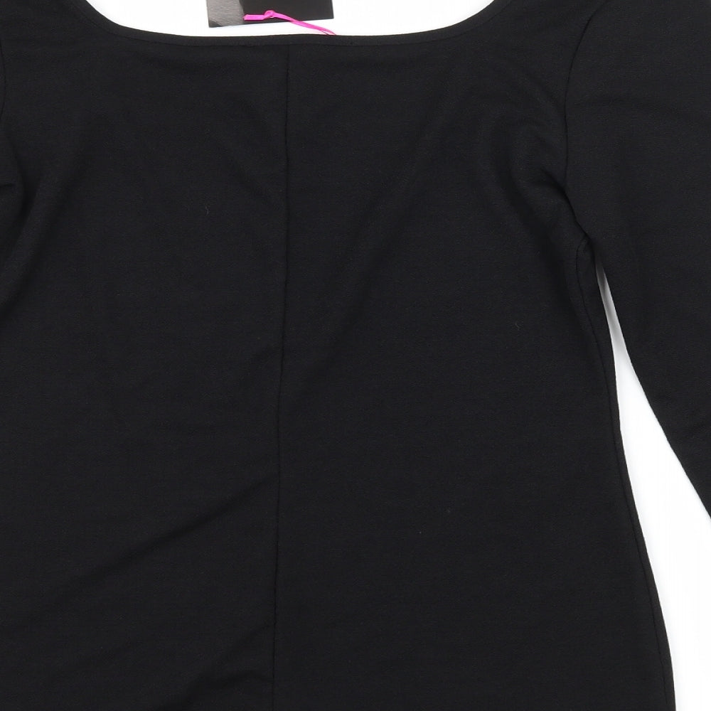 Very Womens Black  Jersey Basic T-Shirt Size 8