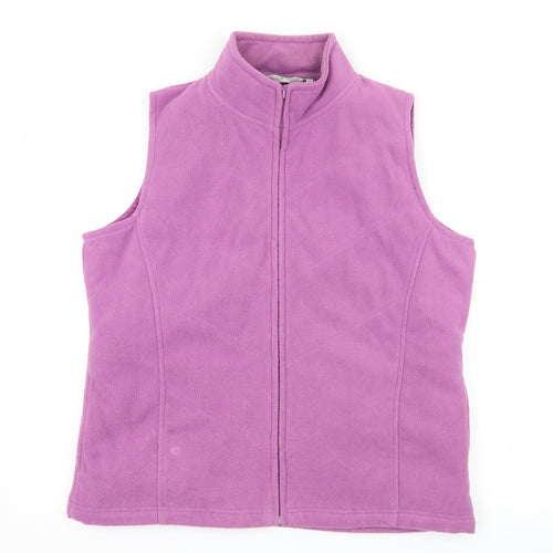EWM Womens Purple  Fleece Gilet Jacket Size 14