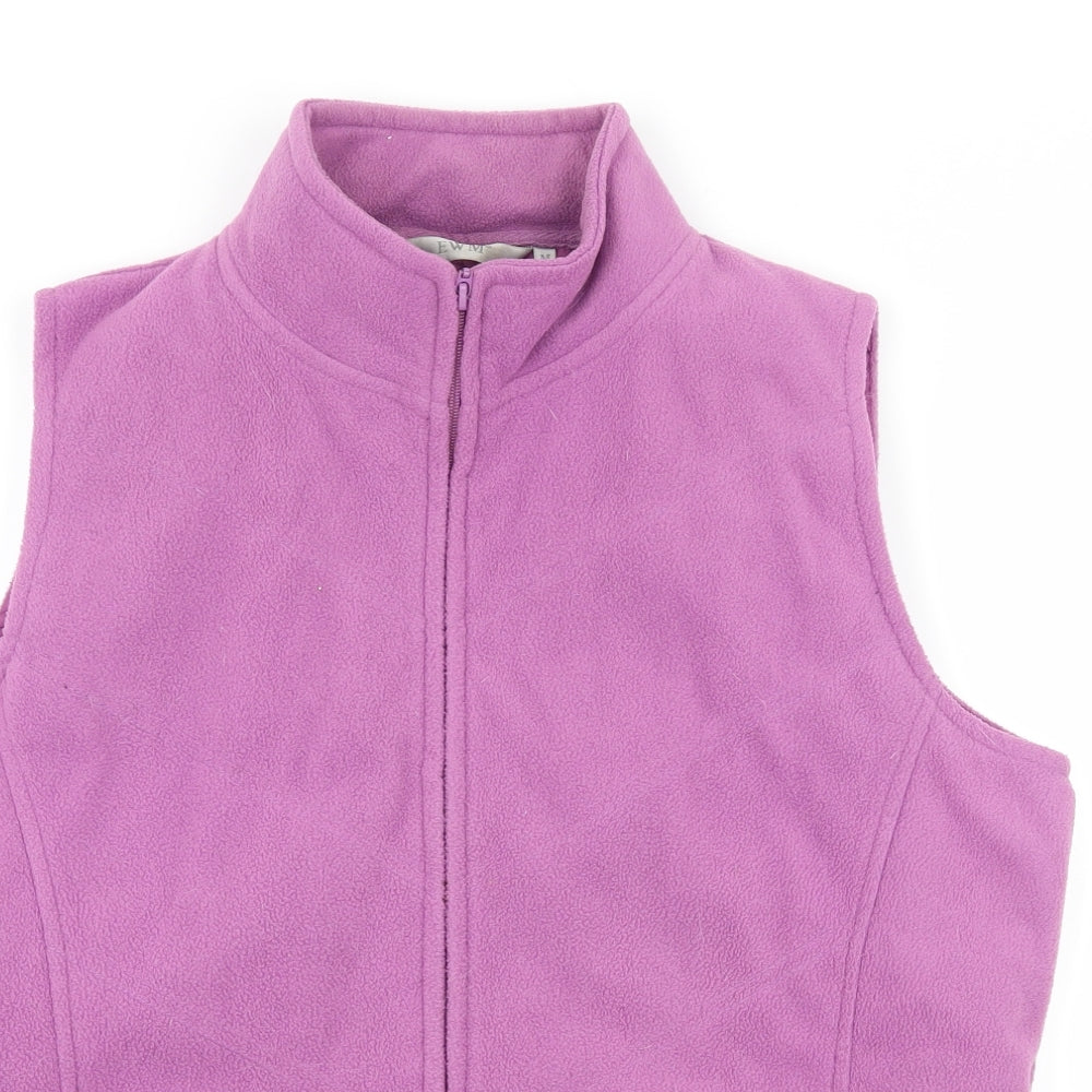 EWM Womens Purple  Fleece Gilet Jacket Size 14