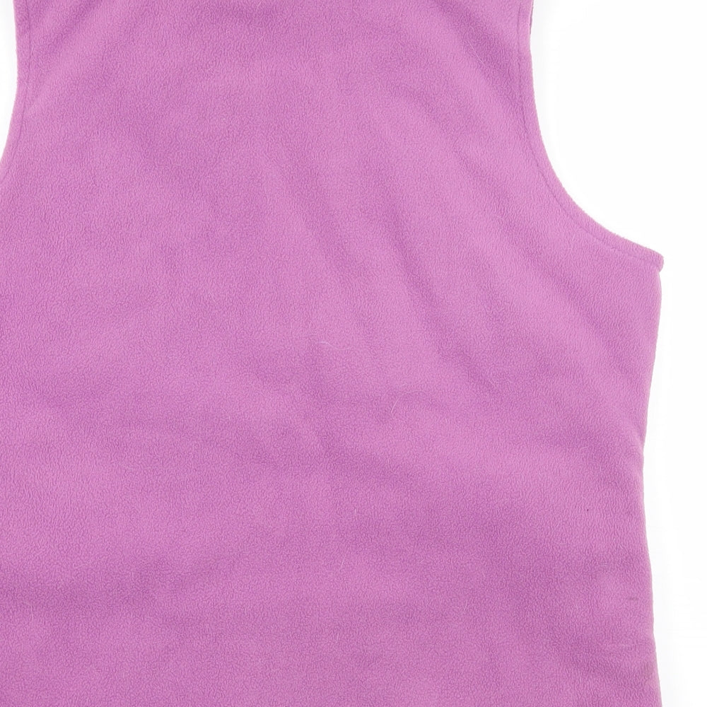 EWM Womens Purple  Fleece Gilet Jacket Size 14