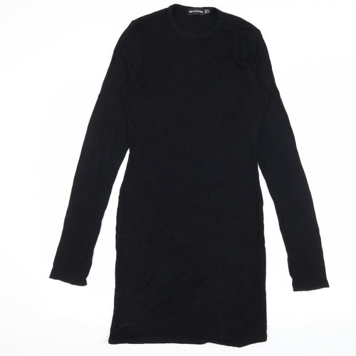 PRETTYLITTLETHING Womens Black  Jersey Bodycon  Size 12
