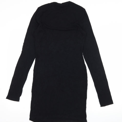 PRETTYLITTLETHING Womens Black  Jersey Bodycon  Size 12