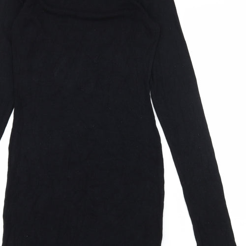 PRETTYLITTLETHING Womens Black  Jersey Bodycon  Size 12